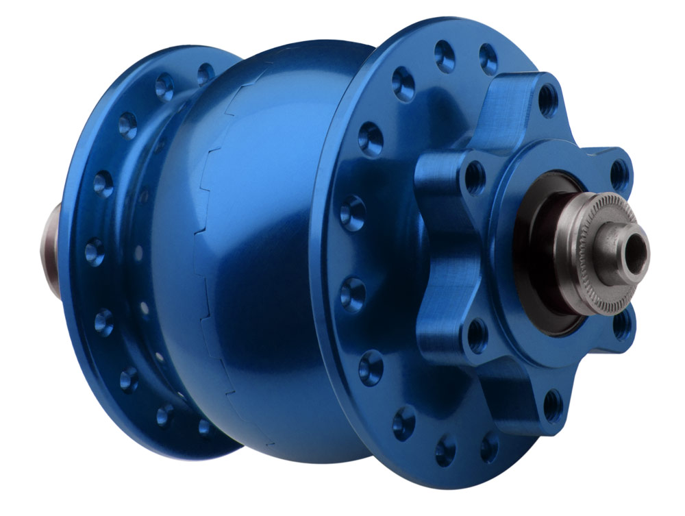 SON 28 disc 6-bolt, blue anodized, 36 hole