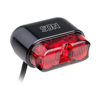 Rear light rack-tube 10 mm mount, black / red