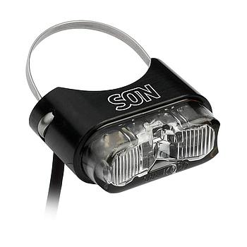 Rear light seatpost mount, DC 6 – 12 Volts, black / clear, for Ø 26 to 31.8 mm