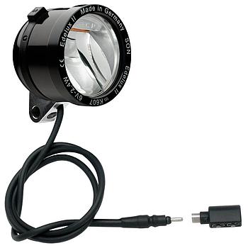 Edelux II, coaxial connector fitted, black anodized, 100 cm cable, Coaxial Adapter